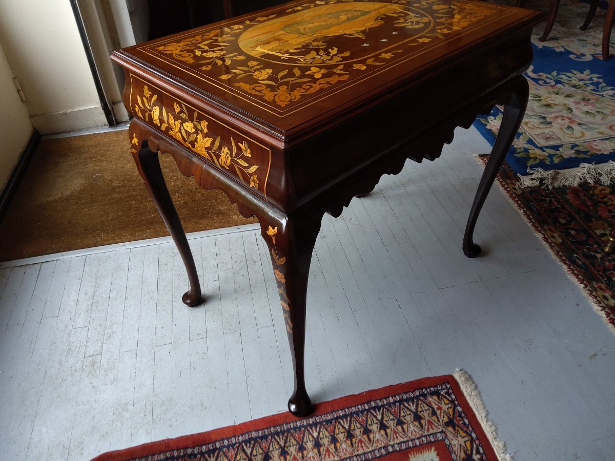 Dutch Marquetry Side Table, Late 18th Century-photo-2